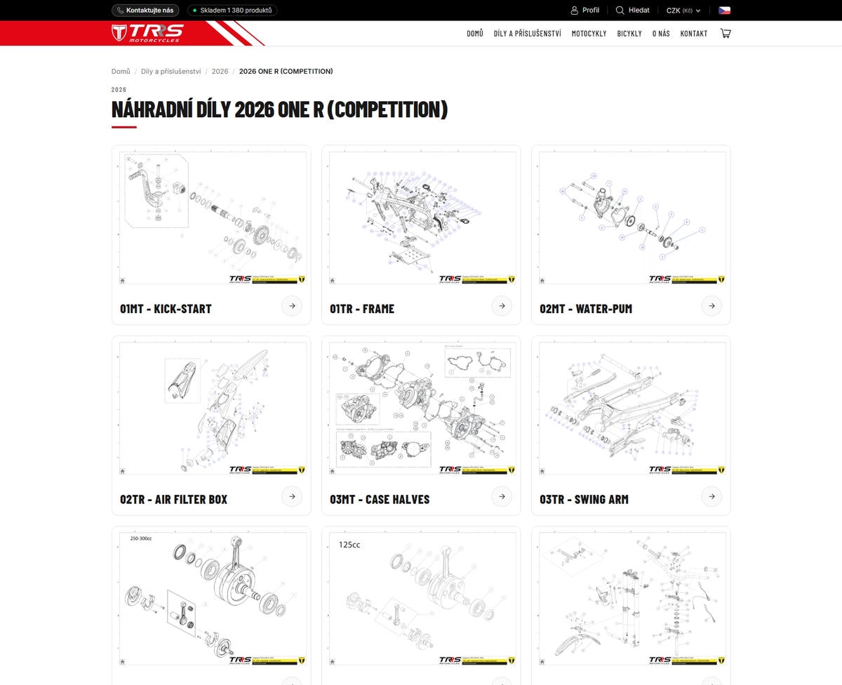 Katalog dílů TRS
