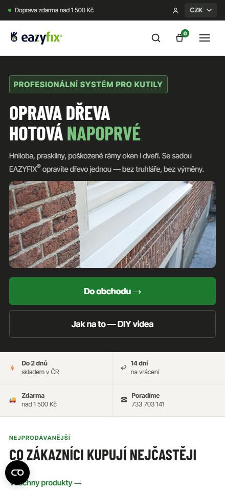 EAZYFIX — mobilní verze