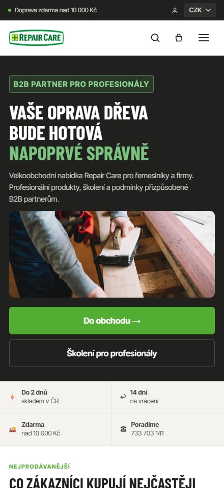 Repair Care — Mobile Version