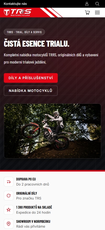 TRS Motorcycles — mobilní verze