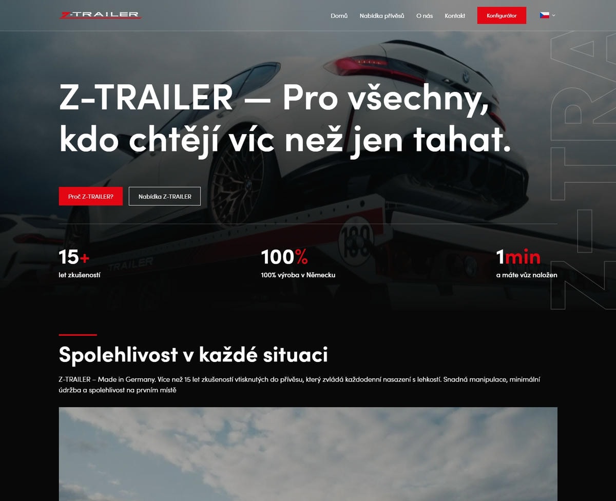 Z-TRAILER — Website mit Anhänger-Konfigurator